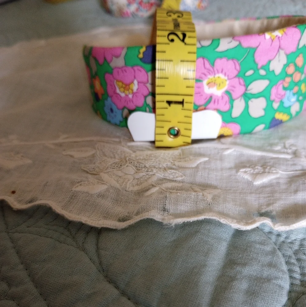 Liberty of London Art Fabric Headband Betsy Meadow Pink Green Colorful Pastel